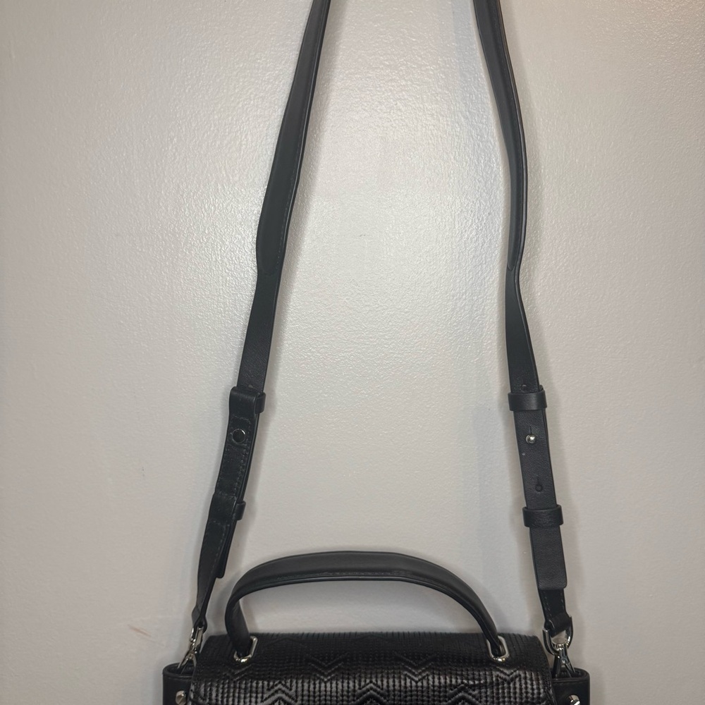 Michael Kors Whitney Medium Quilted Top Handle Satchel Black / Silver - Picture 7 of 11